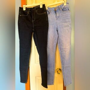 SO brand high rise jeggings. Juniors size 5. Two pair for one price.